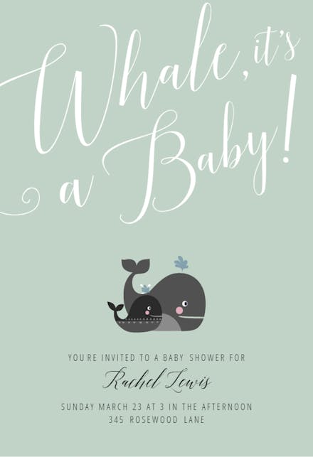 Whale It's a Baby - Baby Shower Invitation