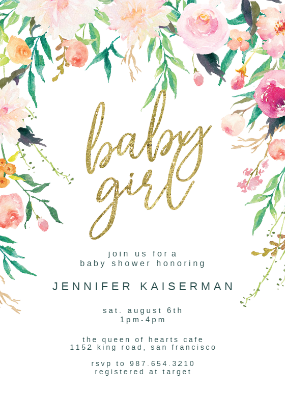 baby girl baby shower invitations free