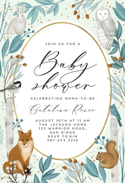 Winter Frame - Baby Shower Invitation