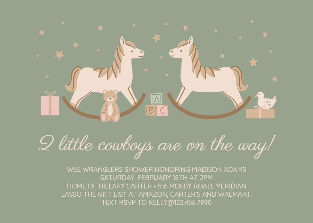 Yee haw - baby shower invitation