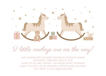 Yee Haw - Baby Shower Invitation