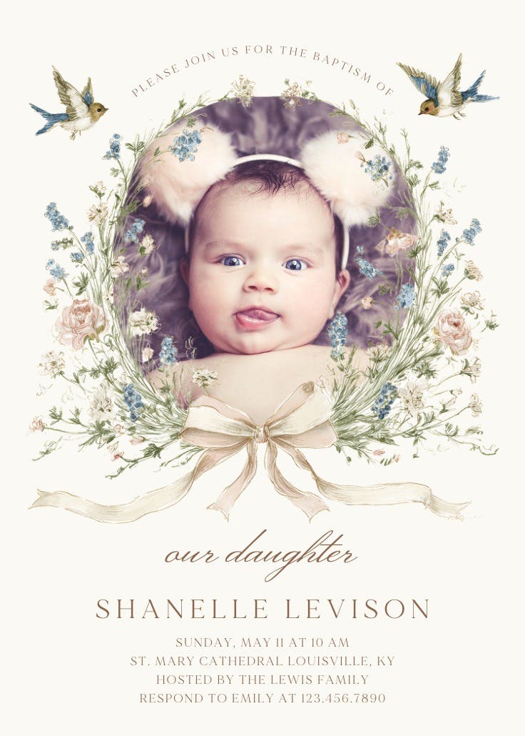 A sacred beginning - printable party invitation