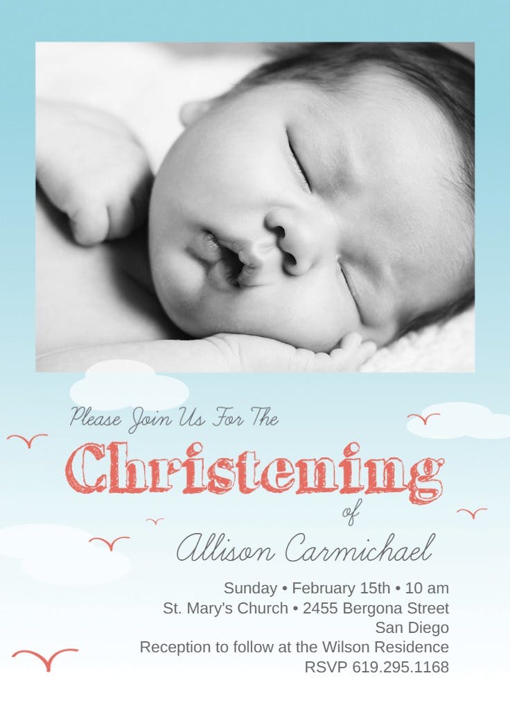 All smiles - baptism & christening invitation