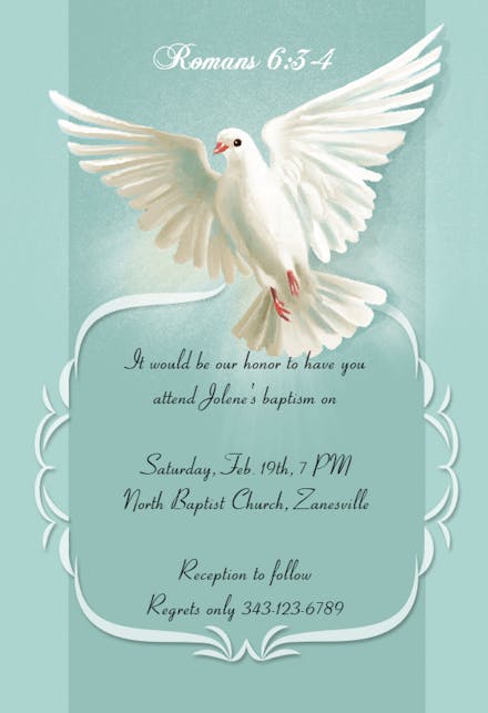 Baptism - Baptism & Christening Invitation