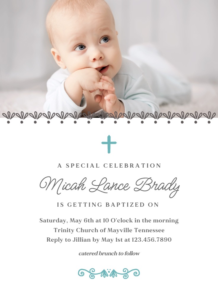 Mini Cross - Baptism & Christening Invitation Template (Free ...