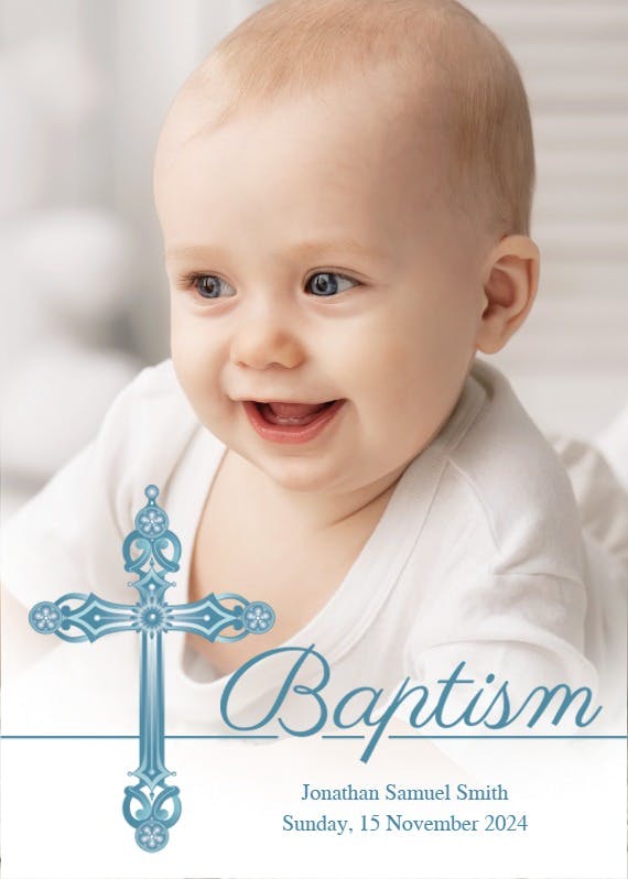 Boy - baptism & christening invitation