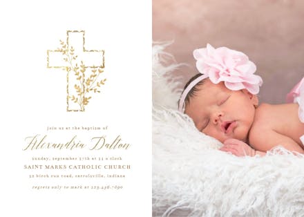 Christian world - baptism & christening invitation