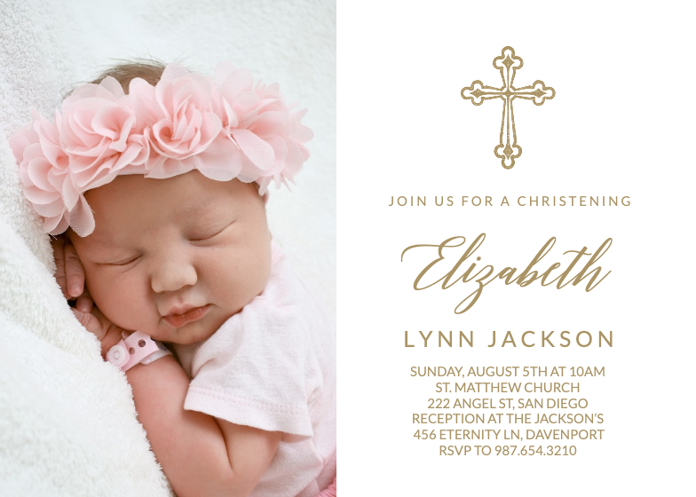 Cross Border - Baptism & Christening Invitation Template (Free ...