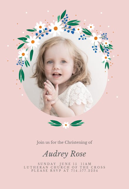 Daisy - Invitaciones De Bautizo