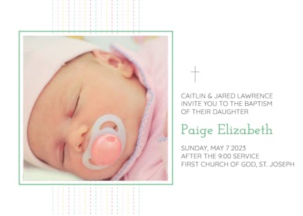 Elegant Cross - Baptism & Christening Invitation