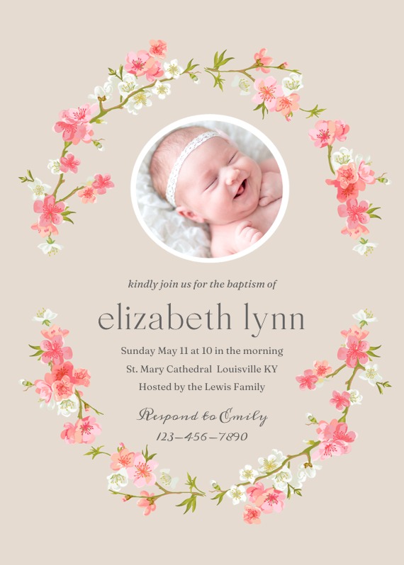 baby baptism invitations