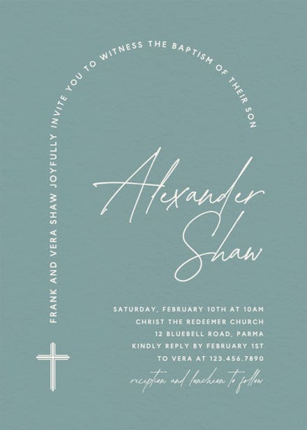 Framed In Faith - Baptism & Christening Invitation Template (Free ...