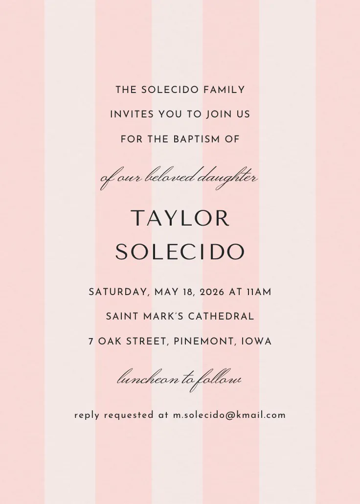 Heavenly blessings - einladung