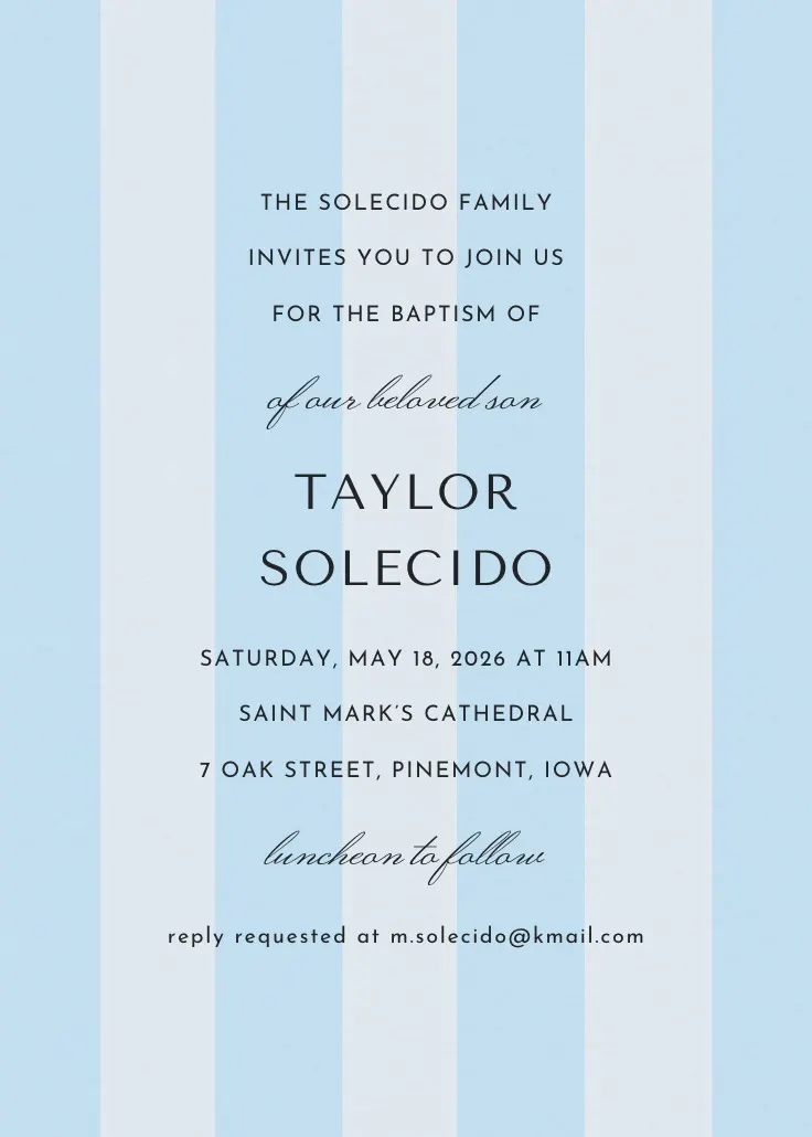 Heavenly blessings - การ์ดเชิญปาร์ตี้