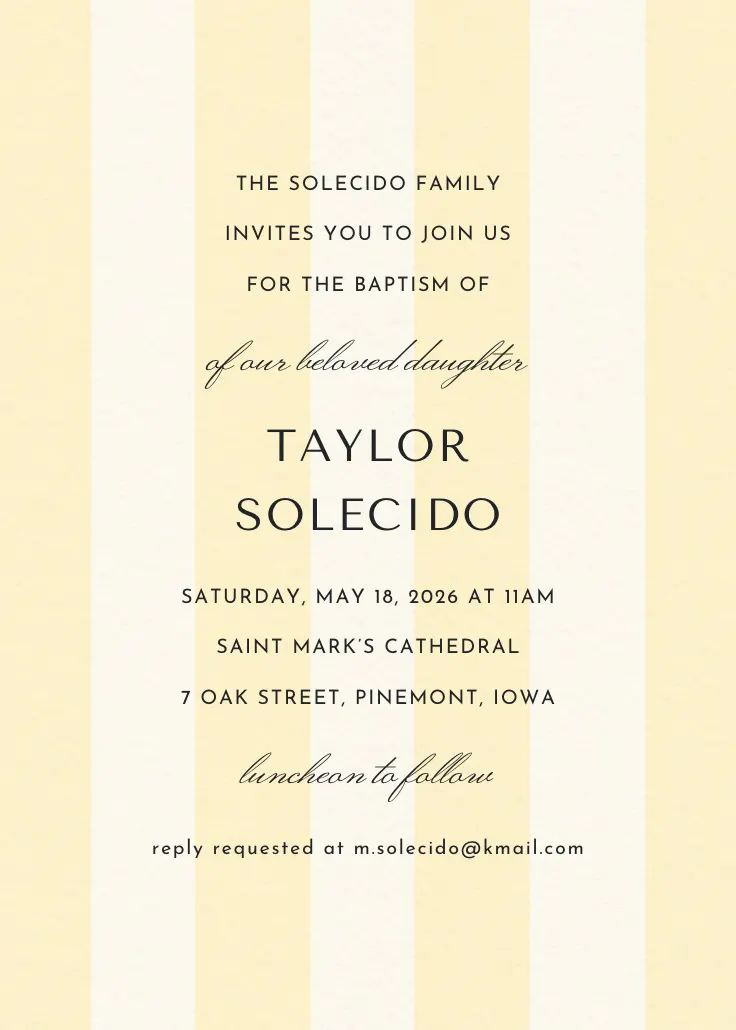 Heavenly blessings - invito per festa stampabile