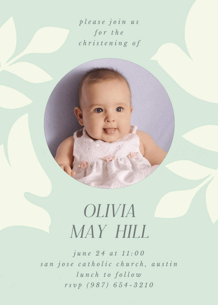 Homespun harmony - baptism & christening invitation