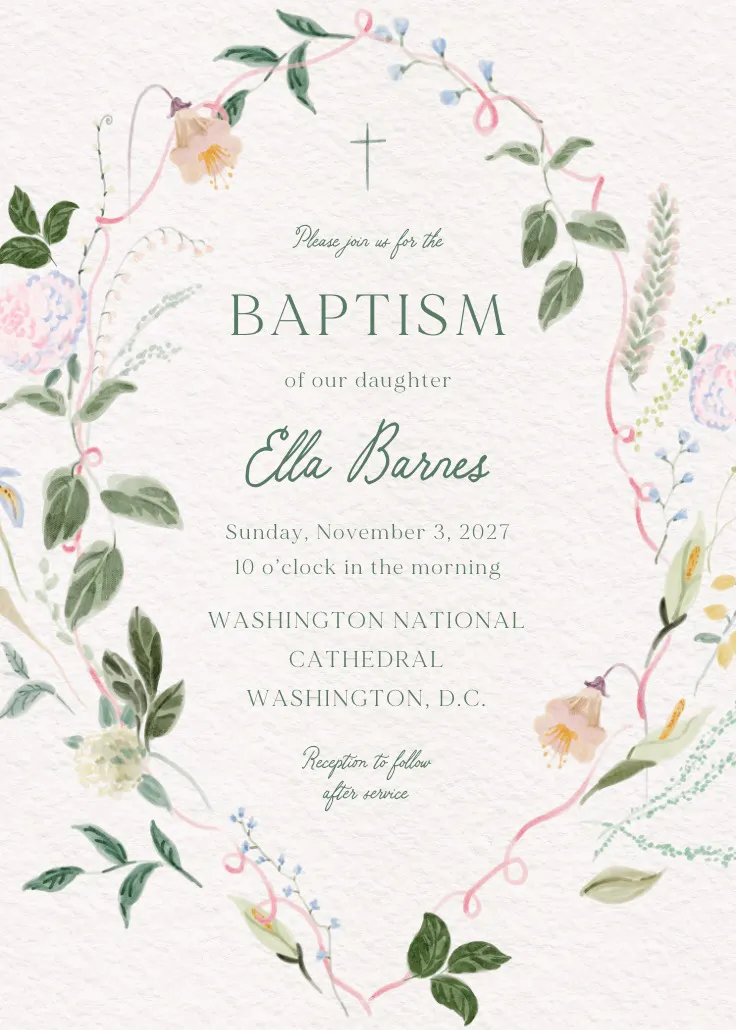 Little blessings - invitation til dåb & barnedåb