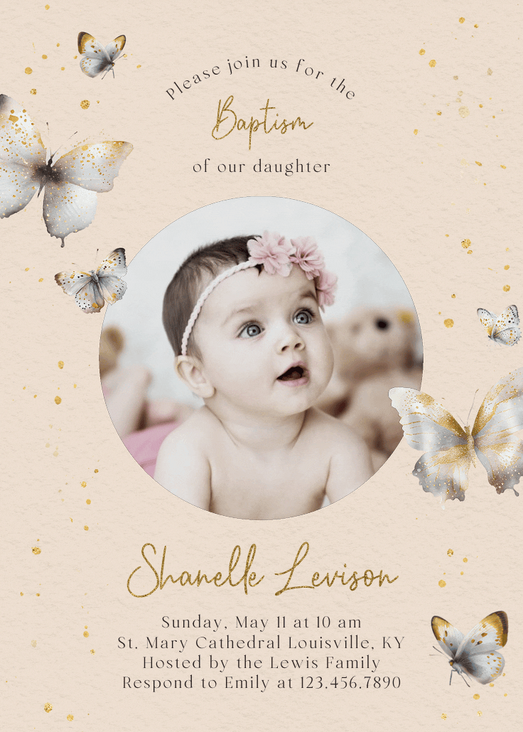 Mariposas - invitation