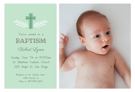 Boy - Baptism & Christening Invitation Template (Free) | Greetings Island