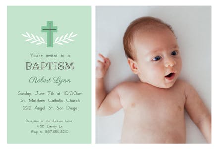 baptism christening invitation