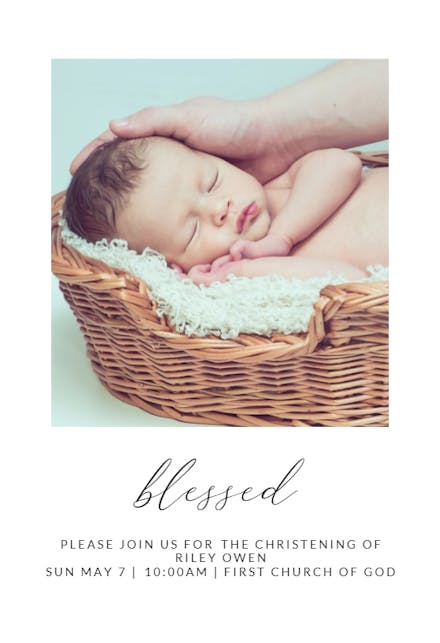 Polaroid - Baptism & Christening Invitation