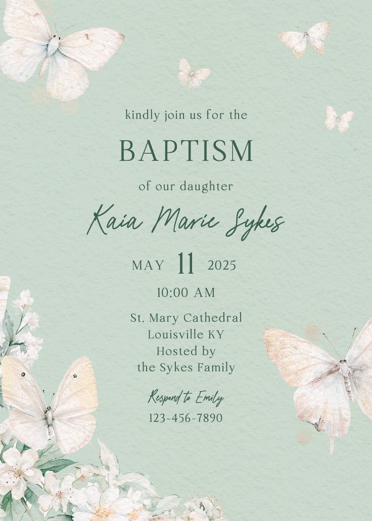 Pride and joy - baptism & christening invitation