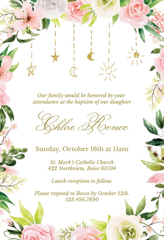 Sacred moment - printable party invitation
