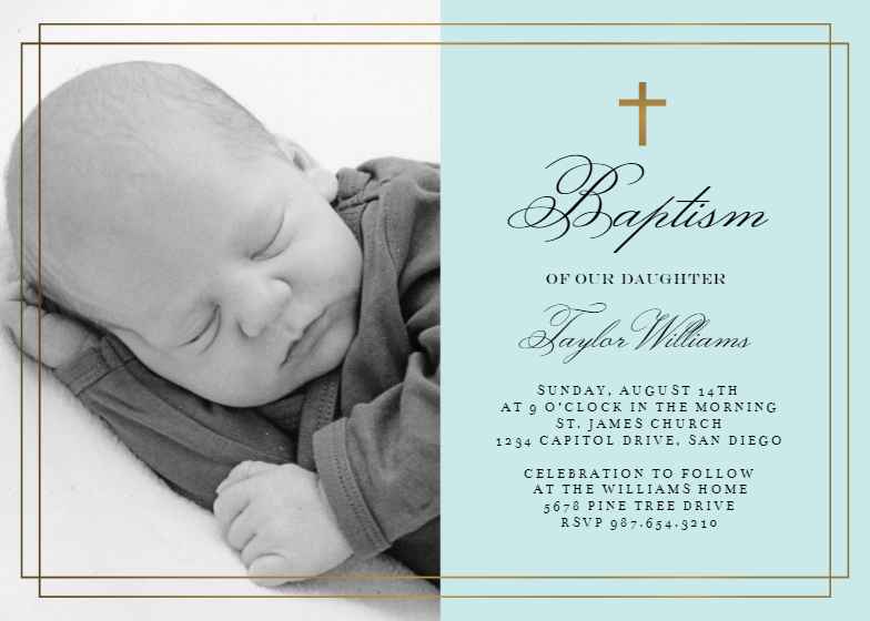 Baptism & Christening Invitation Templates (Free) Greetings Island