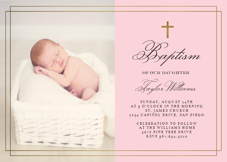 Simple Baptism Photo - Baptism & Christening Invitation Template (Free ...