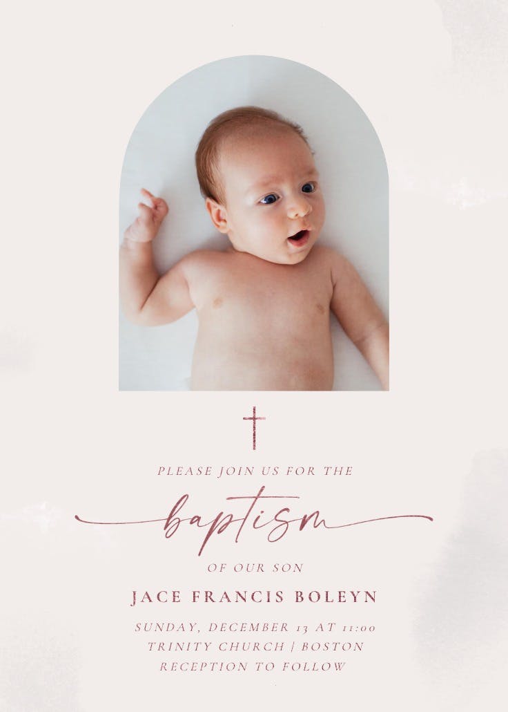 Simple first sacrament - baptism & christening invitation