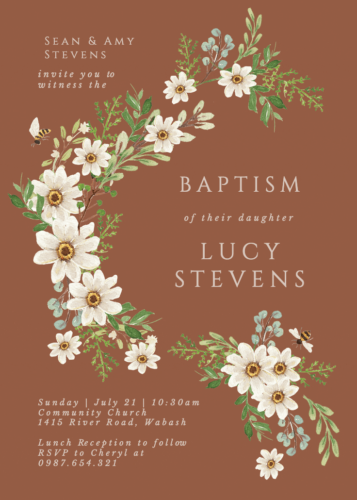 Sweeter together - baptism & christening invitation