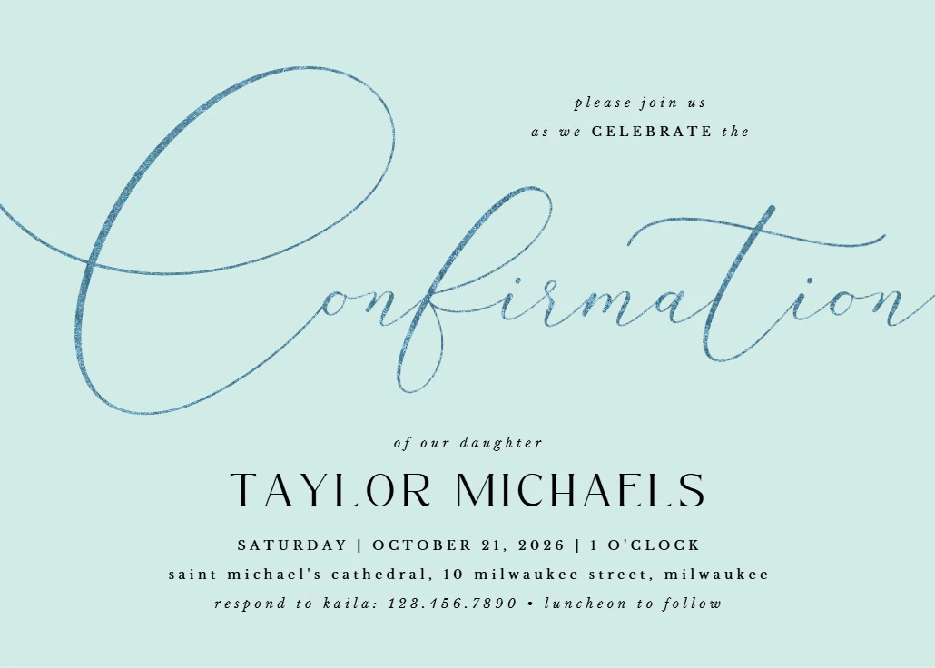 Text Confirmation - Baptism & Christening Invitation Template (Free ...