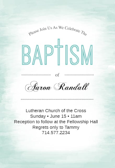 Water - Baptism & Christening Invitation