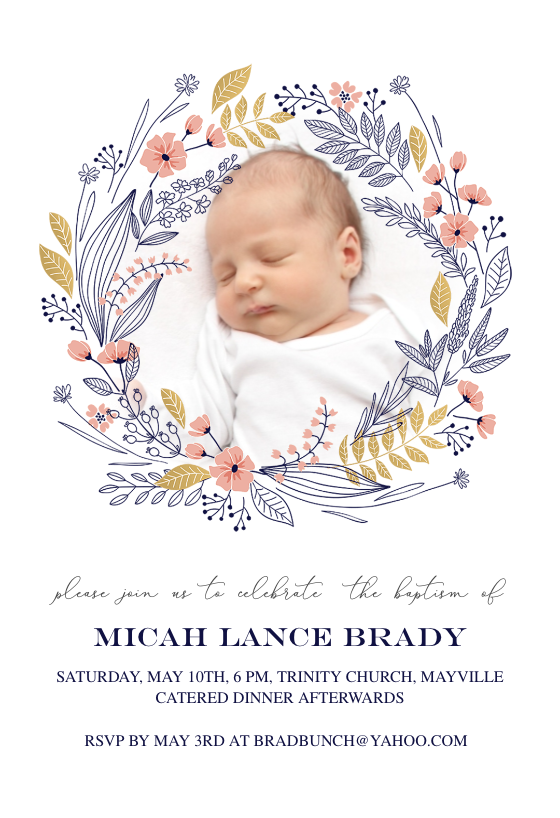 christening invitation