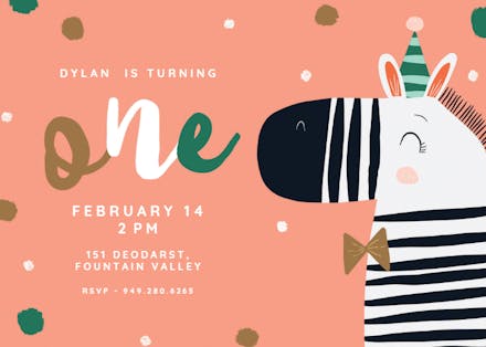 Fun Stripes - Birthday Invitation