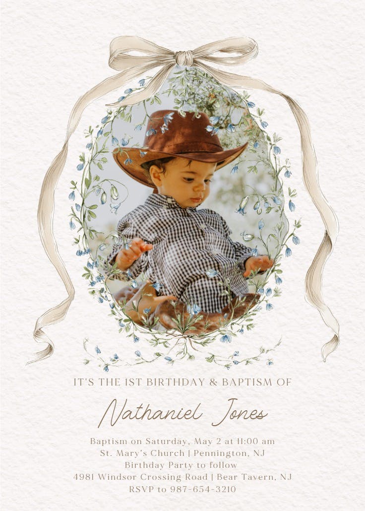 A beautiful arrival - party invitation