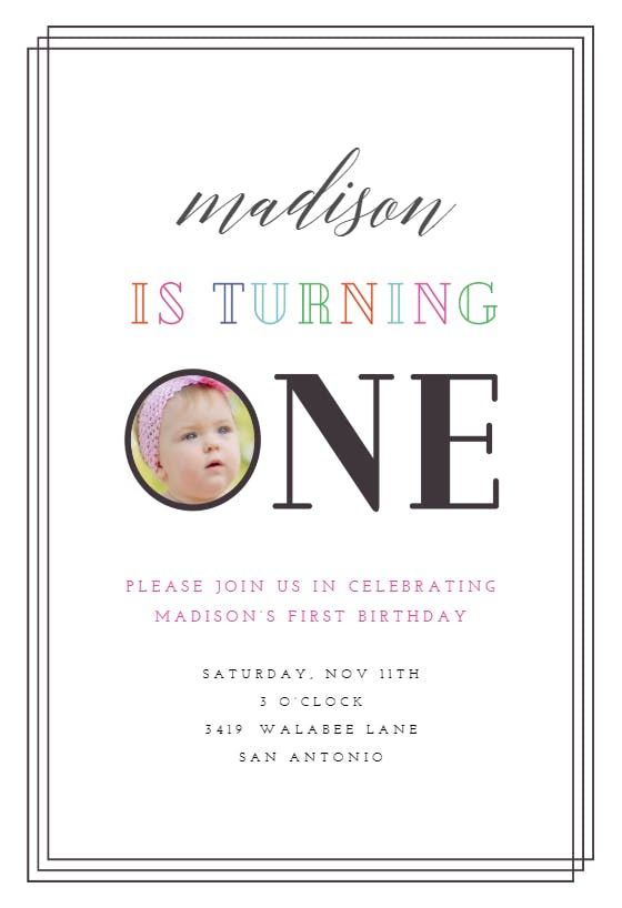 Baby diva -  invitación de cumpleaños