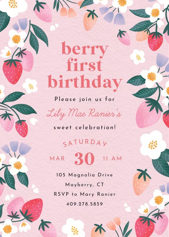 Berry sweet -  invitación para todos los días