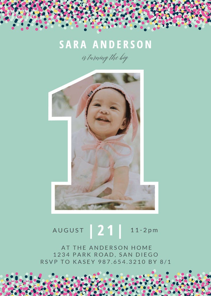 1st Birthday | Greeting Card 1st Birthday | Greeting Card