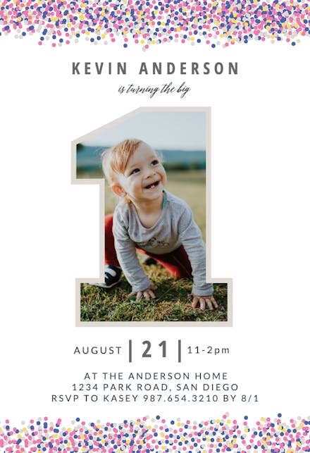 Big One Photo - Invitación de Cumpleaños