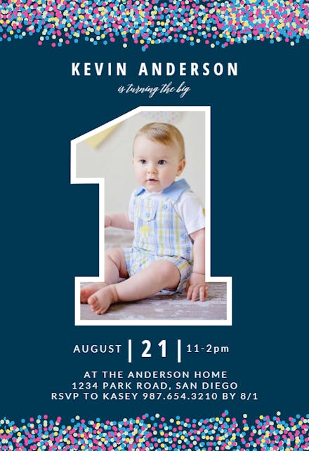 Big One Photo - Invitación de Cumpleaños
