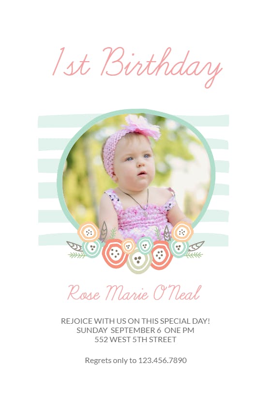 Birthday rejoicing - birthday invitation