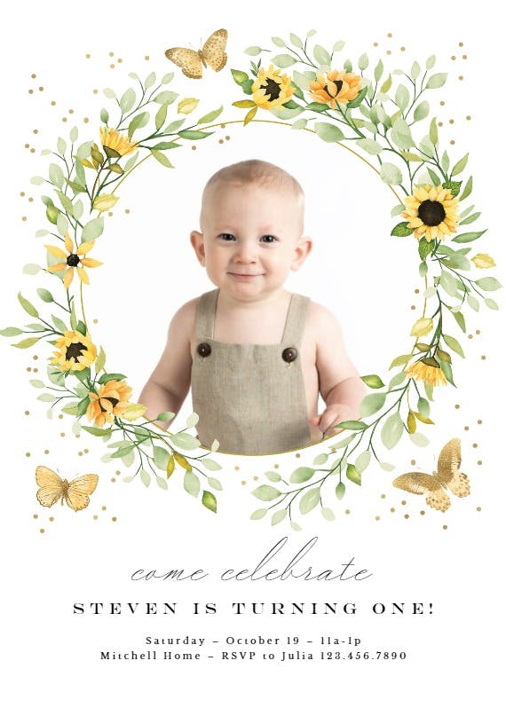Butterfly accents - invitation