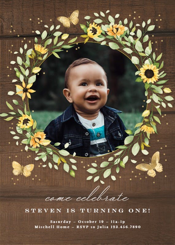 Butterfly accents - invitation template