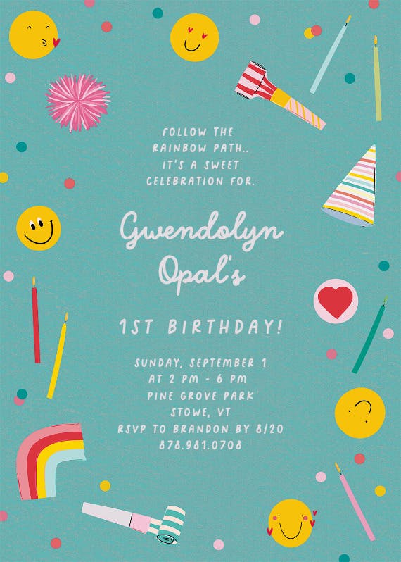 Candyland -  invitación de cumpleaños