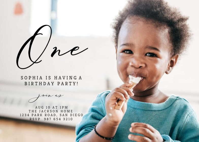 My 1st Birthday Birthday Invitation Template Free Greetings Island 8701