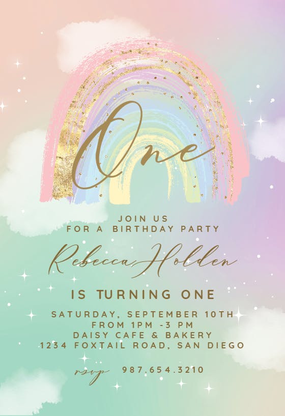 Colorful Sky - Birthday Invitation Template | Greetings Island