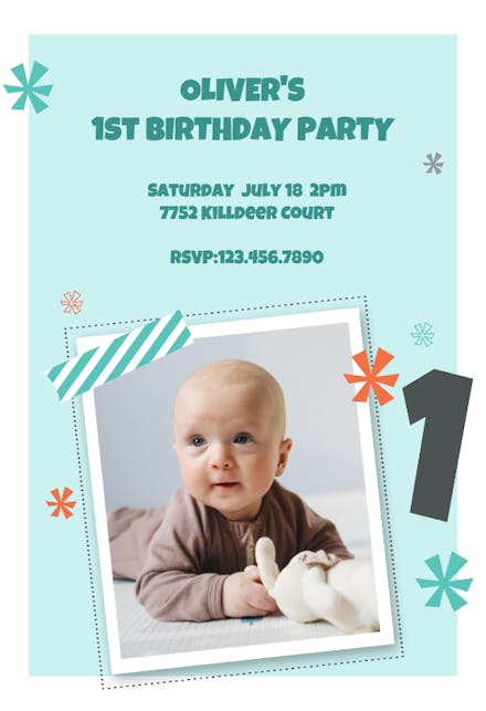 Confetti Cascade - Birthday Invitation