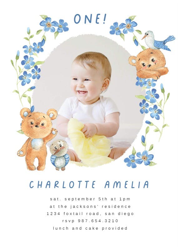 Cute bears - printable party invitation