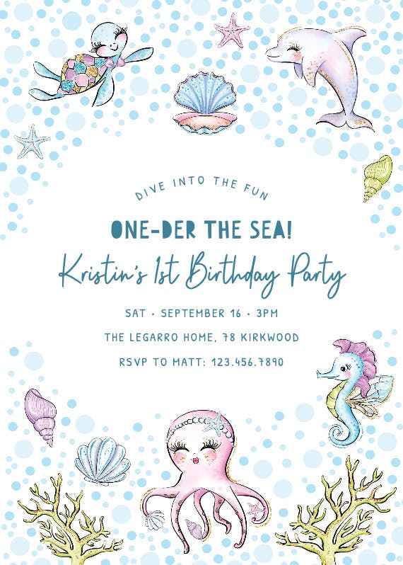 Deep divers - invitación de cumpleaños